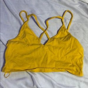 yellow, criss cross, tank